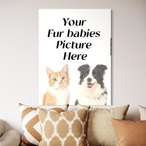 Custom pet Canvas Print, Wall decor, photo print, handmade Canvas Frame 5x5 inch